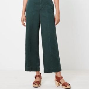 Loft Seamed Twill Wide Leg Crop Pants